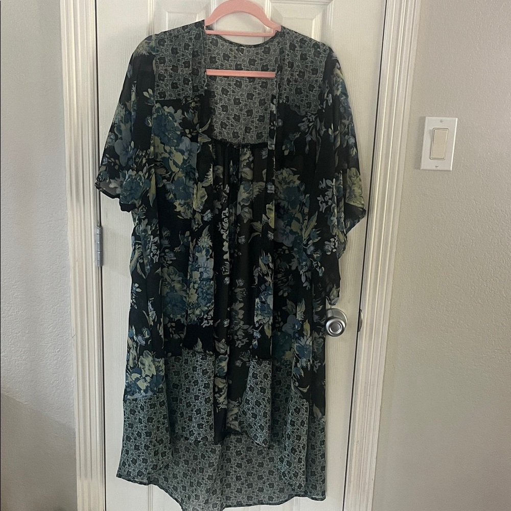 Sheer Floral Kimono